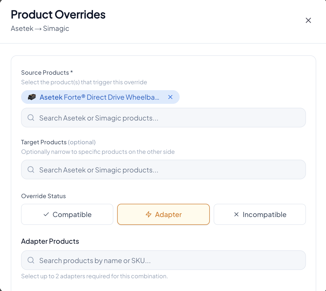 Product Override