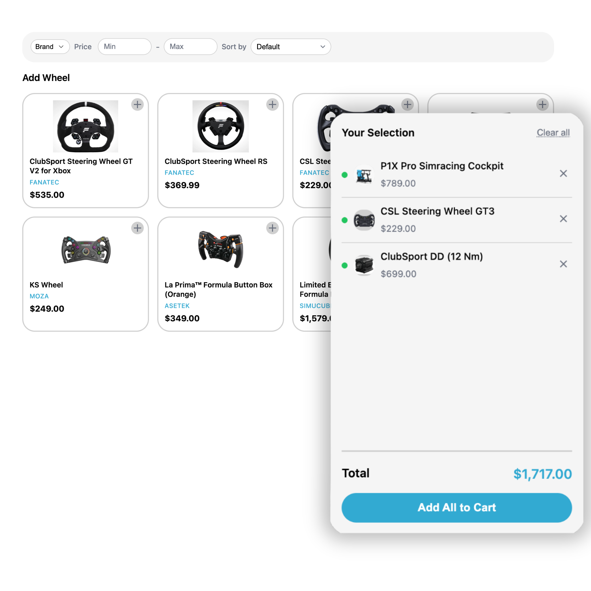 Ready Set Sim platform screenshot